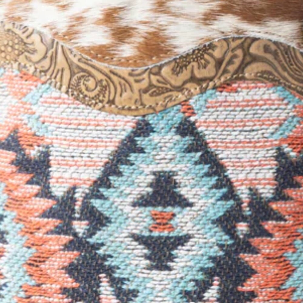 Myra Bag Genuine Leather Cotton Rug and Canvas "Purpose" Shoulder Bag - NEW - Picture 3 of 9